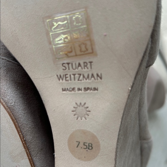 Stuart Weitzman Tan (Cashmere) Suede Wedge Boots Sz 7.5 US - Picture 12 of 13